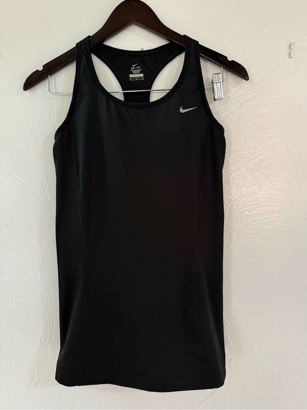 Nike Dri-FIT Black Racerback Tank with Built-In Shelf Bra – Women’s Medium